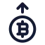Bitcoinup icon with stroke standard style