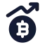 Bitcoinup icon with solid rounded style