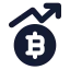 Bitcoinup icon with solid standard style
