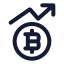 Bitcoinup icon with stroke standard style