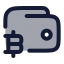 Bitcoinwallet icon with duotone rounded style