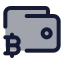 Bitcoinwallet icon with duotone standard style