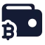 Bitcoinwallet icon with solid standard style