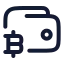 Bitcoinwallet icon with stroke rounded style