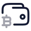 Bitcoinwallet icon with twotone rounded style