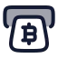 Bitcoinwithdraw icon with duotone rounded style