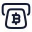 Bitcoinwithdraw icon with stroke rounded style