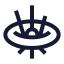 Blackhole icon with stroke sharp style
