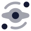 Blackhole icon with bulk rounded style