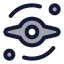 Blackhole icon with duotone rounded style