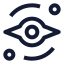 Blackhole icon with stroke sharp style