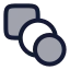 Blend icon with duotone rounded style
