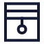 Blinds icon with stroke sharp style
