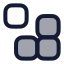 Blockgame icon with duotone rounded style