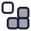 Blockgame icon with duotone standard style