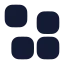 Blockgame icon with solid rounded style