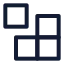 Blockgame icon with stroke sharp style