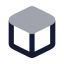 Blockchain icon with bulk rounded style