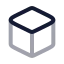 Blockchain icon with twotone rounded style