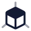 Blockchain icon with bulk rounded style