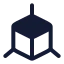 Blockchain icon with solid rounded style