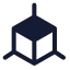 Blockchain icon with solid standard style