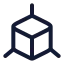 Blockchain icon with stroke rounded style