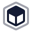 Blockchain icon with bulk rounded style