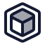 Blockchain icon with duotone rounded style