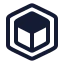 Blockchain icon with solid rounded style