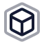 Blockchain icon with twotone rounded style