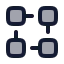 Blockchain icon with duotone rounded style