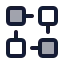 Blockchain icon with duotone standard style
