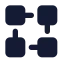 Blockchain icon with solid standard style