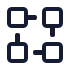 Blockchain icon with stroke standard style