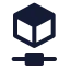 Blockchain icon with solid standard style