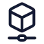 Blockchain icon with stroke rounded style
