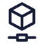 Blockchain icon with stroke standard style