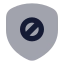 Blocked icon with bulk rounded style