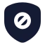 Blocked icon with solid rounded style