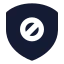 Blocked icon with solid standard style