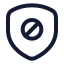 Blocked icon with stroke rounded style