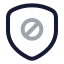 Blocked icon with twotone rounded style
