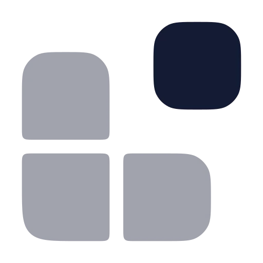 Blocks Icon in Bulk Rounded style
