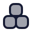 Blocks icon with duotone rounded style