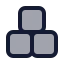 Blocks icon with duotone standard style