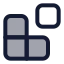 Blocks icon with duotone standard style