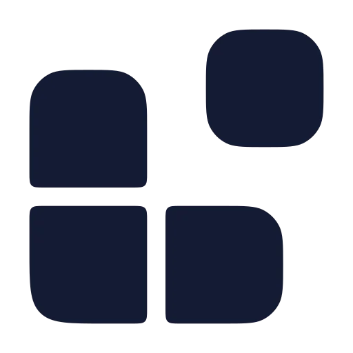 Blocks Icon in Solid Rounded style