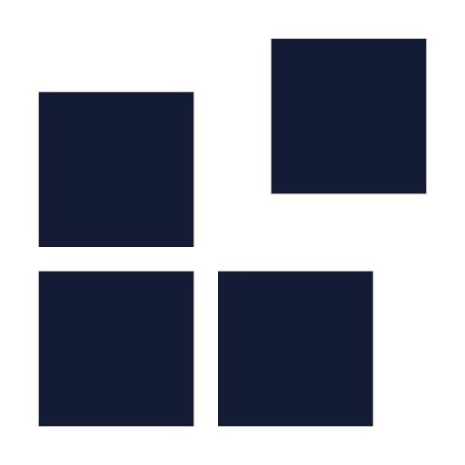 Blocks Icon in Solid Sharp style