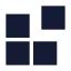Blocks icon with solid sharp style